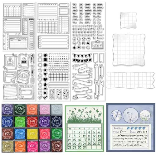29 Pcs Journal Stamps for Crafting Card Making Supplies Set (29 Count)