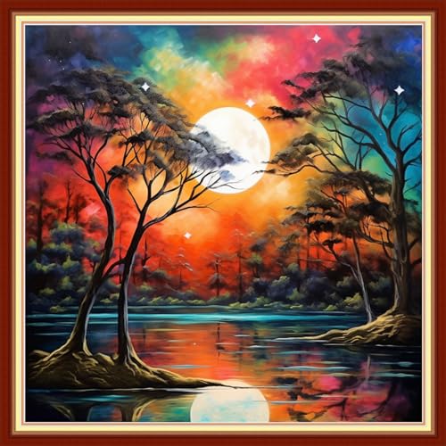 Cross Stitch Stamped Full Embroidery Kits DIY 11CT Cotton Thread Printed DIY Needlepoint Kits Craft Needlework Set Cross