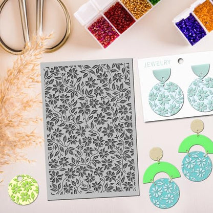 Flowers Polymer Clay Texture Mat