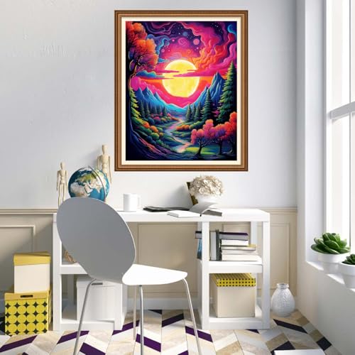Cross Stitch Stamped Full Embroidery Kits DIY 11CT Cotton Thread Printed DIY Needlepoint Kits Craft Needlework Set Cross