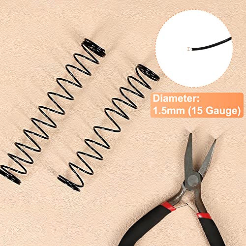 164ft 15 Gauge 1.5mm Aluminum Wire Black Bendable for Jewelry