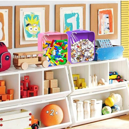 8 Packs Toy Storage Bags with Zipper (8 Count)
