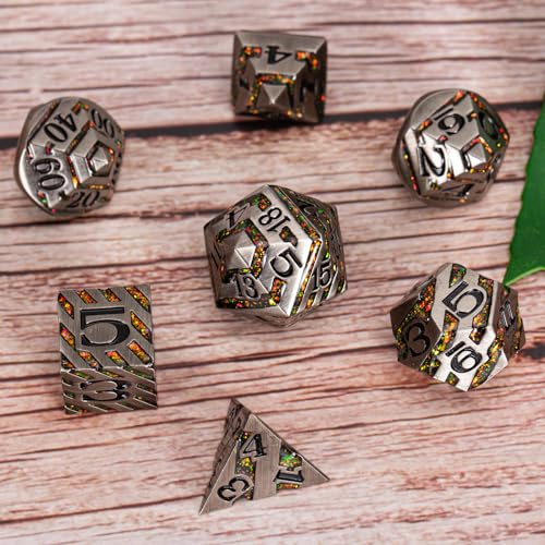 Premium Inlay Metal Dice Set