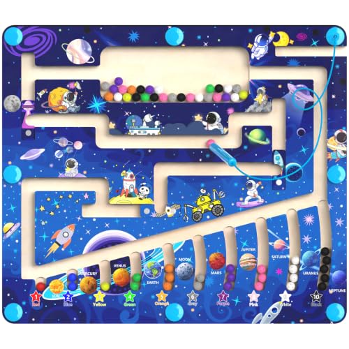 Magnetic Color and Number Maze (55 Count)