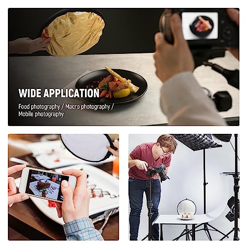 12 Inch 30 Centimeter Light Reflector Light Diffuser 5 in 1 Collapsible Multi Disc with Bag