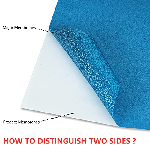 Glitter Sky Blue Heat Transfer Vinyl HTV Rolls