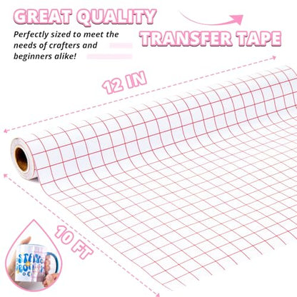 Transfer Tape for Vinyl 12" x 10 FT (10 Foot)