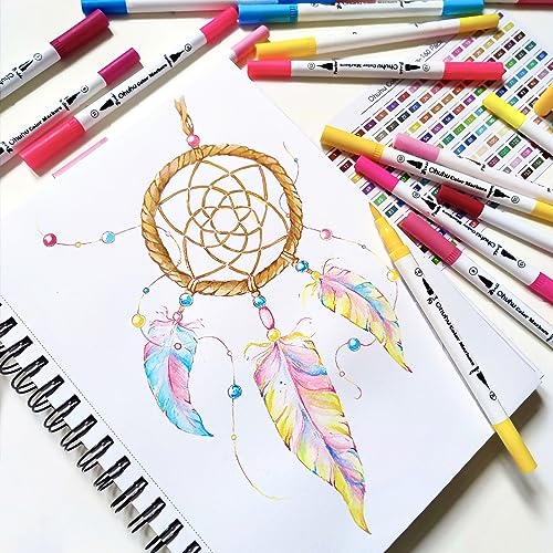 Adult Coloring Book Markers 160 Color Dual Tip Water (160 Count)