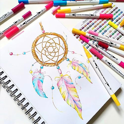 Adult Coloring Book Markers 160 Color Dual Tip Water (160 Count)