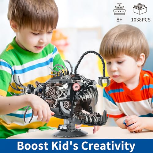 Mechanical Fish Building Sets STEM Building Toy for Adult Boy 8 (1038 Count)