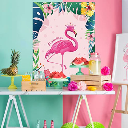 Pin The Crown on The Flamingo Birthday Hawaiian Luau Tiki Party
