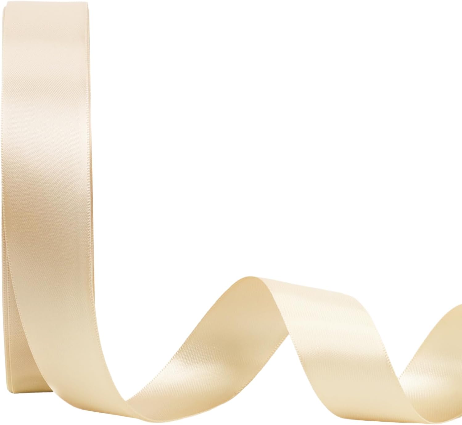 LaRibbons 1 Inch 50 Yard Double Faced Satin Ribbon,Nude Beige Satin Craft Fabric Ribbon for Gift Wrapping Floral Bouquets Wedding Party Decoration - Crafty Corner