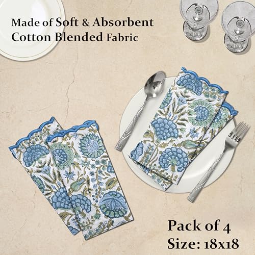 Hand Block Print Cloth Napkins (4 Count)