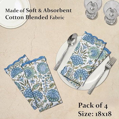 Hand Block Print Cloth Napkins (4 Count)
