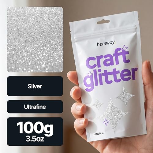Craft Glitter Silver 100g Ultrafine Glitter (3.5 Ounce)