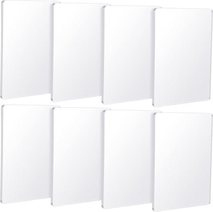 Threlaco 8 Pack Monoprinting Print Plates 5 x 7 Inch Reusable Silicone Plate Class Printing Plates for Press Art Printmaking for Card Making, Scrapbooking, Art Craft Scrapbooking and Journaling