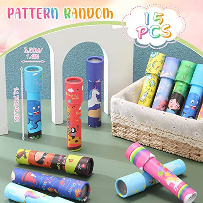 15 Pcs Classic Kaleidoscopes Kids Birthday Party Favor Old Fashioned Vintage Educational Toys Stocking Stuffers Goodie Bag Fillers for Classroom School Return Gifts Carnival Prizes (15 Count)