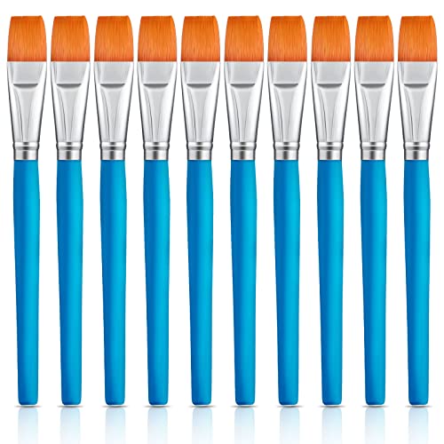 10 Pcs 3 4 Inch Flat Paint Brushes Acrylic Painting Craft