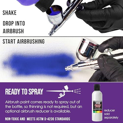 Opaque Deep Purple Acrylic Airbrush Paint (8 Ounce)