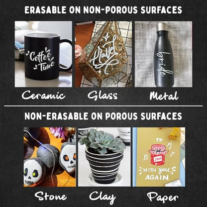 6 White Chalk Markers for Chalkboard Signs