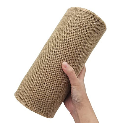 10" Natural Burlap Fabric Roll 10 Yards Jute Ribbon (30 Foot)