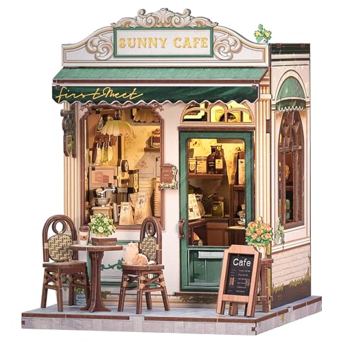 Book Nook Kit DIY Miniature House Coffee Shop Dollhouse Kit
