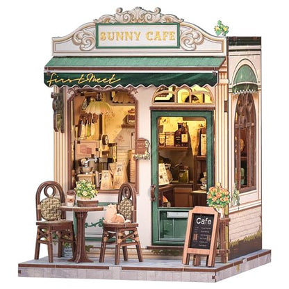 Book Nook Kit DIY Miniature House Coffee Shop Dollhouse Kit