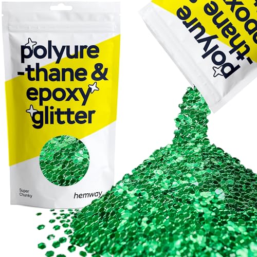 Resin Glitter Emerald Green 100g Super Chunky (3.5 Ounce)