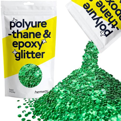Resin Glitter Emerald Green 100g Super Chunky (3.5 Ounce)