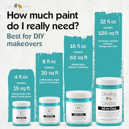 Mermaid 16 Fl Oz Chalk Paint for Furniture All in One