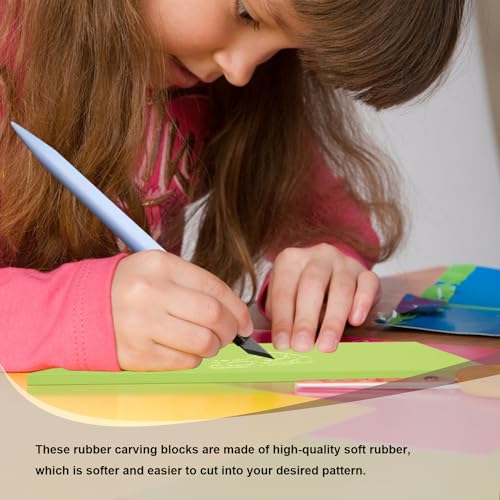 4 Pcs 8.5"x11" Rubber Carving Blocks