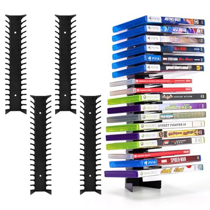 4 Pack Video Game Case Storage Wall Mount (144 Count)