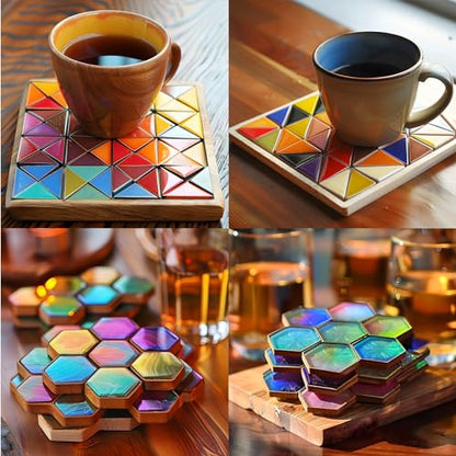 Cabochon Resin Mold Pack of 2 Mosaic Tile Epoxy Casting Jewelry Making (2 Count)