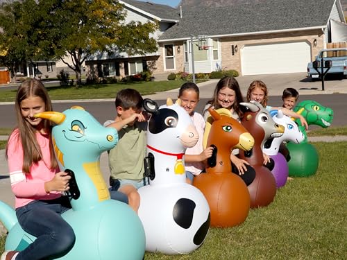 Hop N Go Inflatable Bouncy Cow Riding