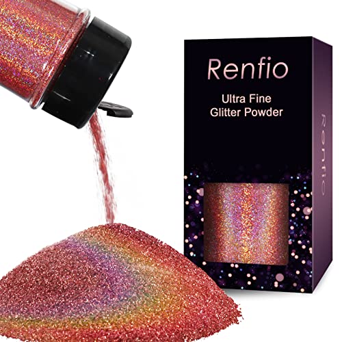 Holographic Ultra Fine Pink Glitter Powder Metallic Resin Glitter