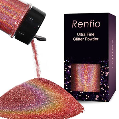 Holographic Ultra Fine Pink Glitter Powder Metallic Resin Glitter