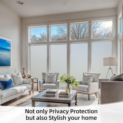 Window Privacy Film Frosted Stripe Window Film (6.468 Sq Ft)