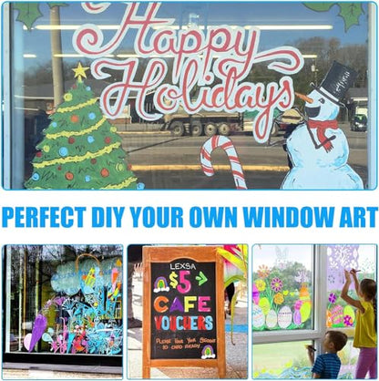 Window Chalk Markers for Cars Glass Washable