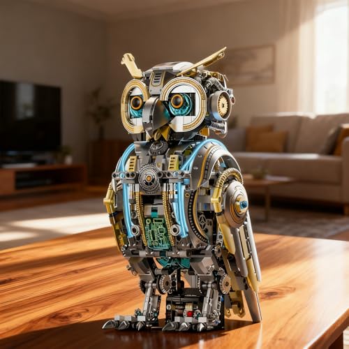 Mechanical Owl Building Blocks Engineering Construction Set