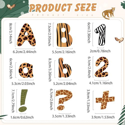 221 Pcs Safari Animal Bulletin Board Letters for Classroom Wall (221 Count)
