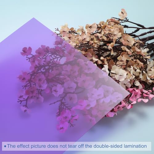 4Pcs A4 Gel Light Lighting Filter Overlay Transparent Color Correction Plastic Vinyl PVC Sheets Photography Television Purple (4 Count)