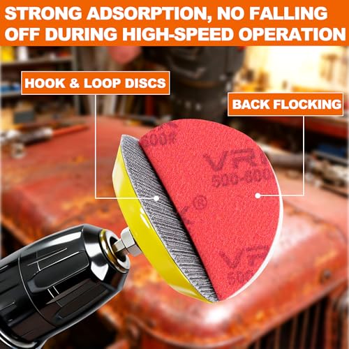 36 PCS 3 Inch Hook and Loop Sanding Sponge Discs Set 180 to 3000 Grit (36 Count)