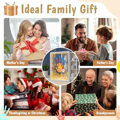 Family Handprint Kit with Light Handprint Frame Kit for New Parents Newborn