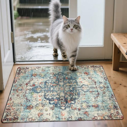 Reine Bohemian Floral Medallion Area Rug
