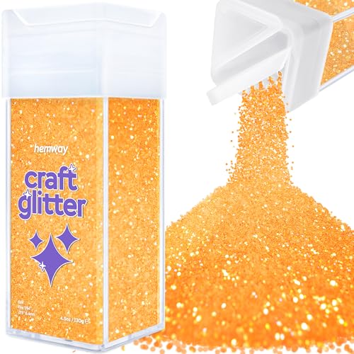 Craft Glitter Shaker Fluorescent Orange 130g Fine (4.6 Ounce)