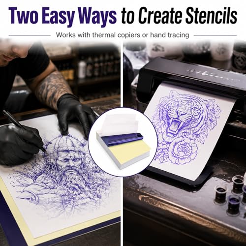 Tattoo Transfer Paper 50 Sheets A4 Size 4 (50 Count)