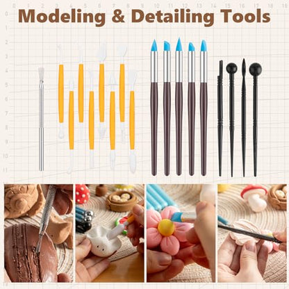 52PCS Pottery Tools for Sculpting