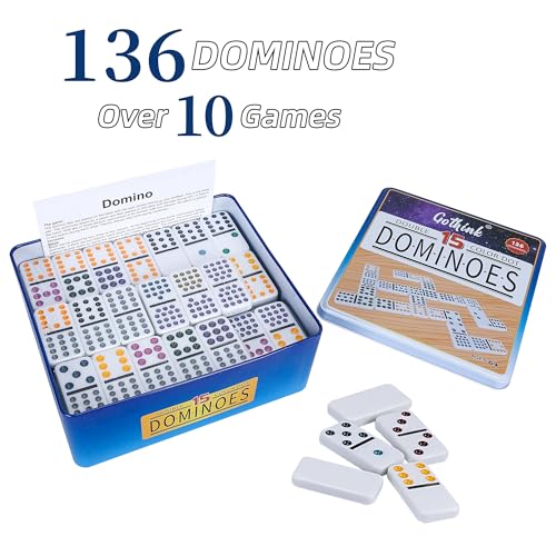 Double 15 Dominoes Set for Adults
