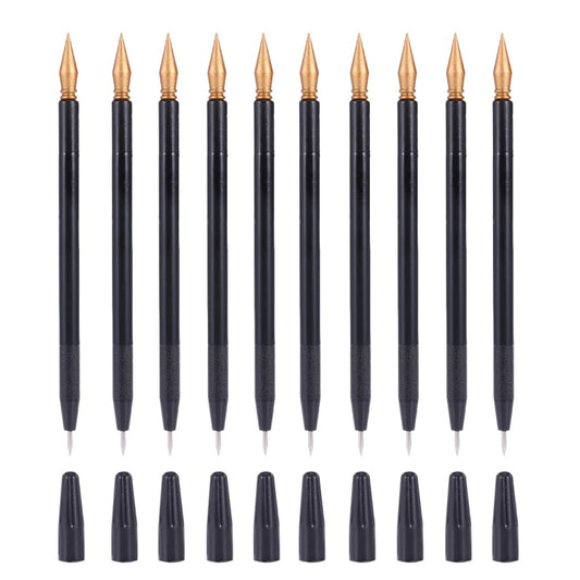 Scratch Painting Pens Set 10 Pcs Dual Tip Stylus Pens 6.29 Inch for Detailed Scratchboard Art and DIY Crafts with Comfortable Grip
