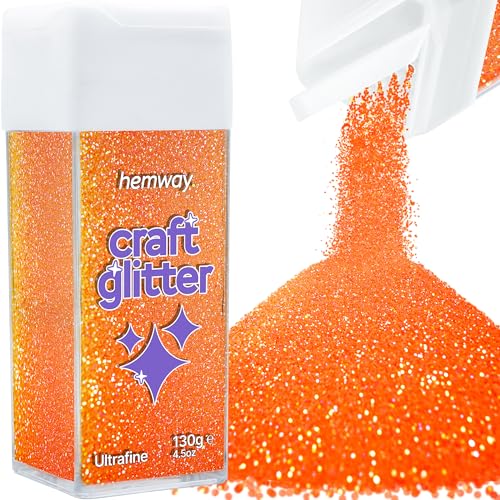 Craft Glitter Shaker Fluorescent Peach 130g Ultrafine (4.5 Ounce)